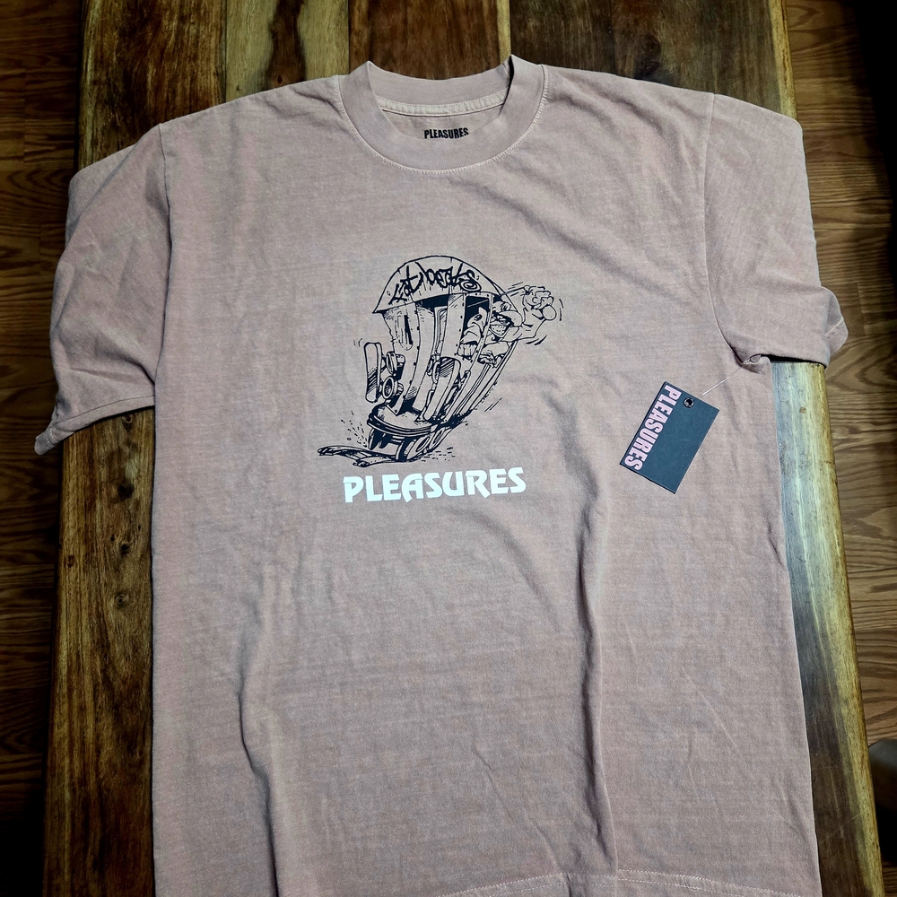 Pleasures Rose Colored Graphic T-Shirt for Men